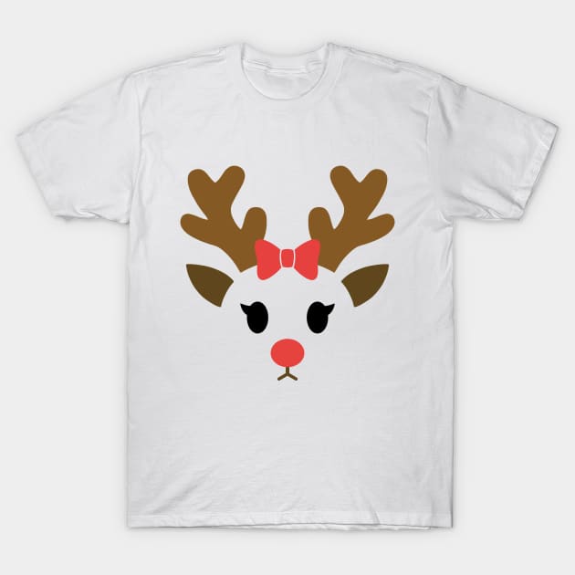 Rudolph Face T-Shirt by DaphInteresting